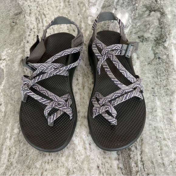 Chaco W11 Womens ZX/2 Yampa Gray/ Purple Straps Toe Loop Sandals Shoe hiking - Picture 1 of 5